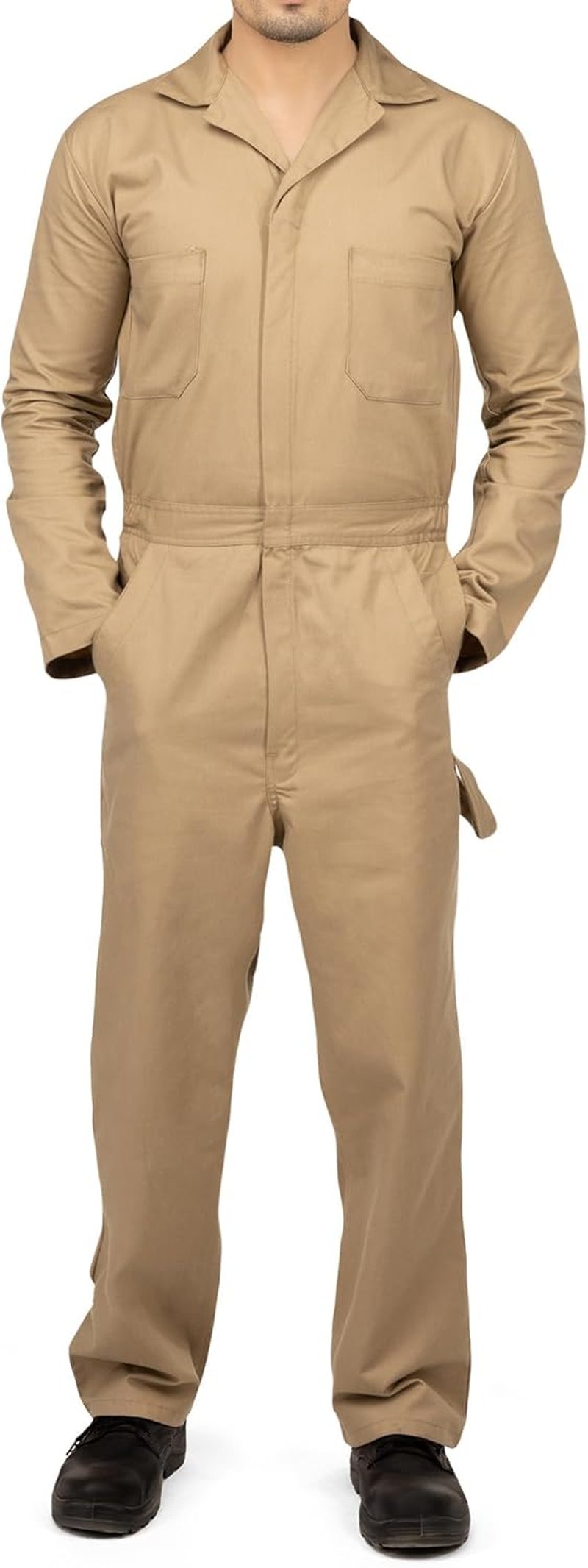 Men’s Twill Coverall - Relaxed Fit Long Sleeve Utility Work Wear | Durable & Comfortable