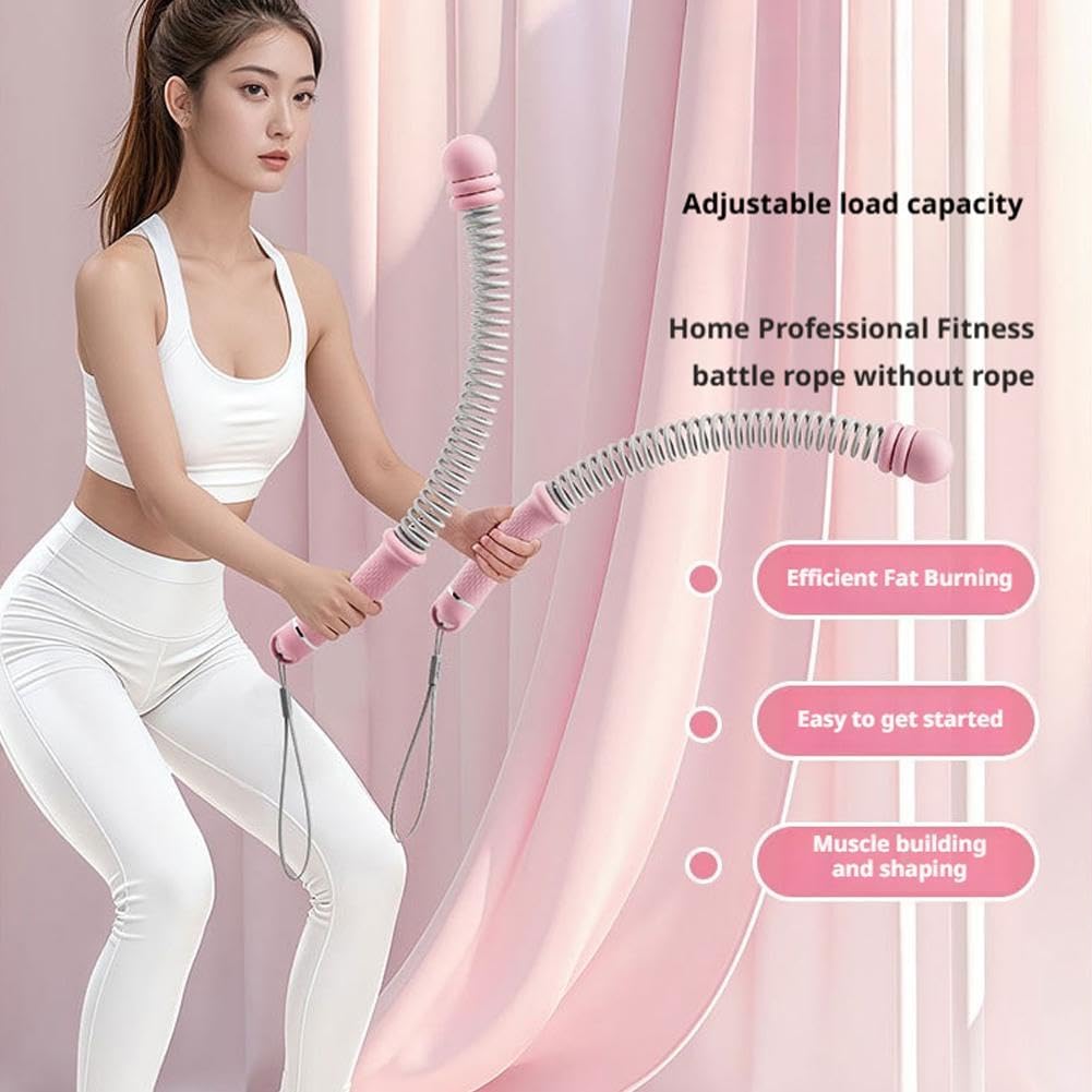 Ropeless Battle Rope - Adjustable Weights for Total-Body Sculpting | Portable Cordless Fitness Tool