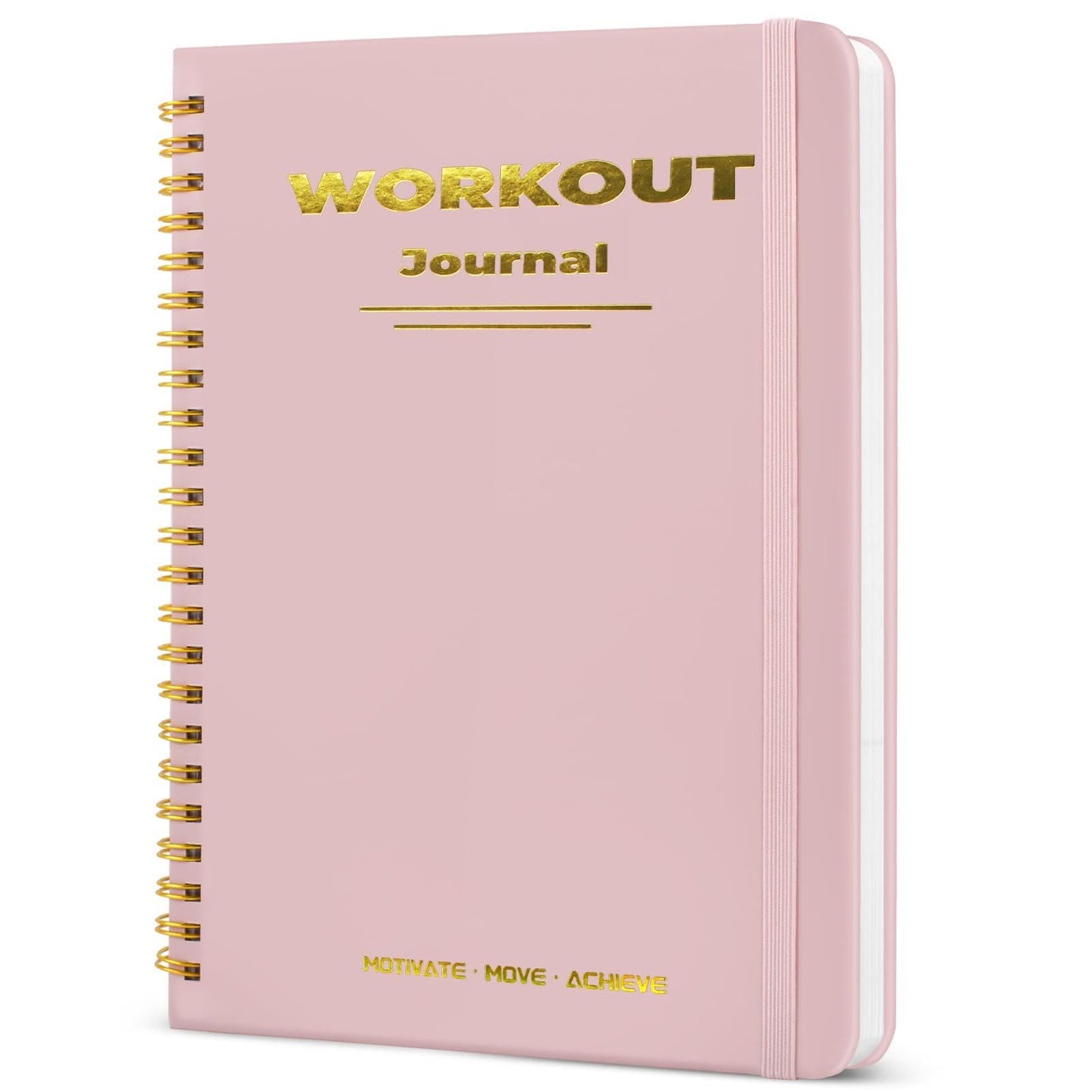 Guirnd Undated Fitness Workout Journal for Men & Women, A5(8.5" x 6.7") Fitness Journal Workout Planner, Workout Log Book Planner for Tracking, Motivating, and Achieving Your Fitness Goals - Pink