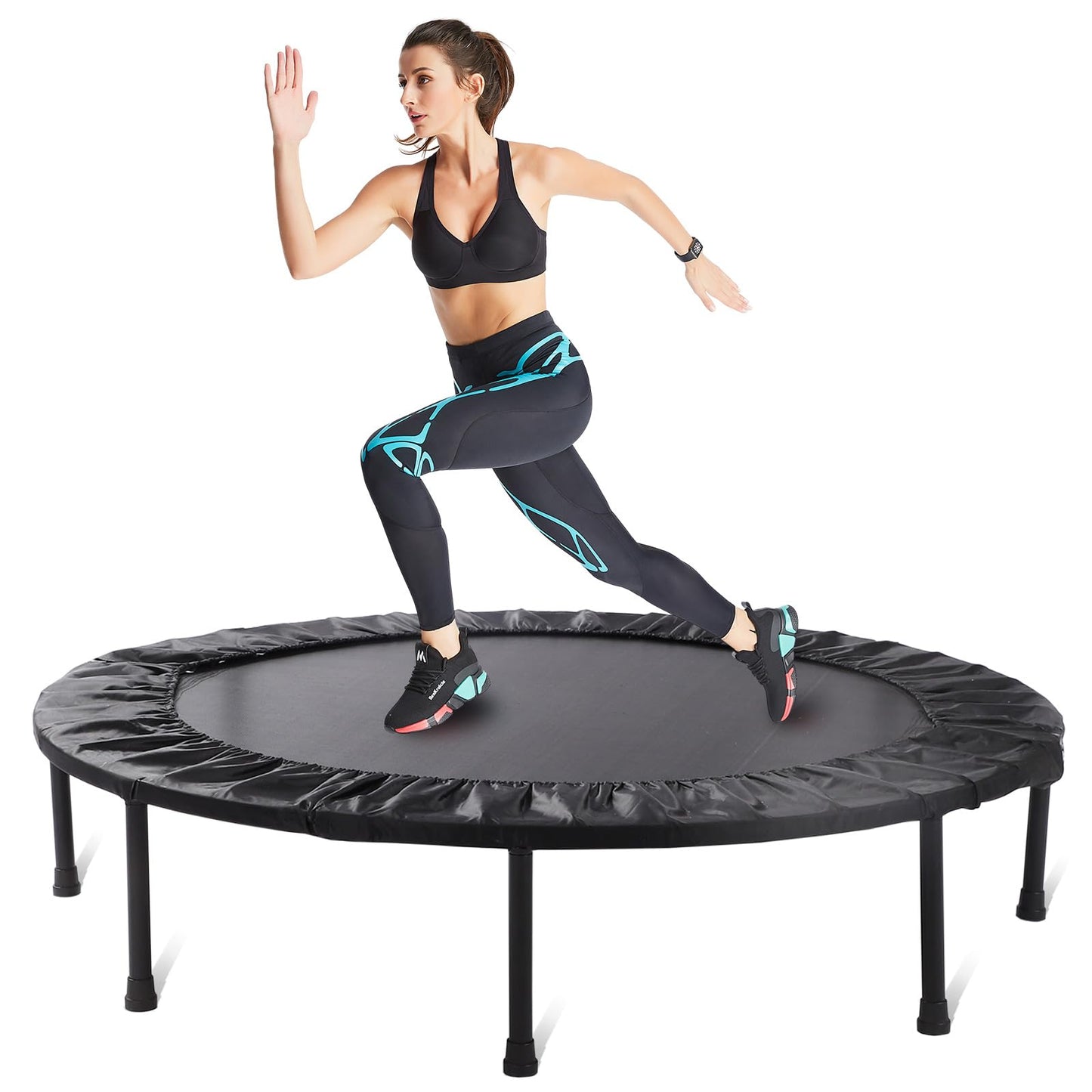 50 inch Rebounder Trampoline for Adults,Mini Trampoline for Adults Fitness, Portable Indoor/Outdoor Foldable Rebounder