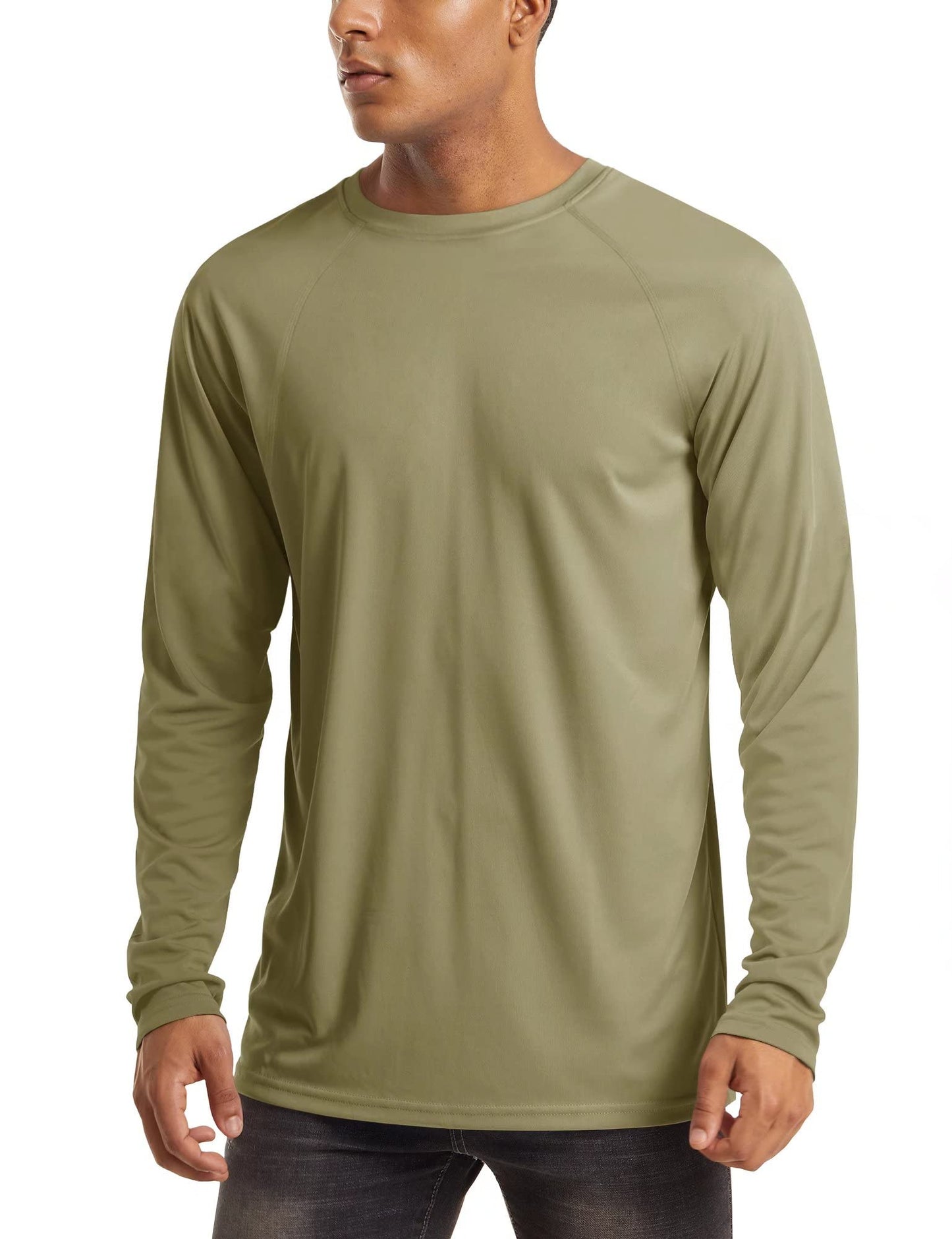 MAGCOMSEN Men's Rashguard Shirts Workout Gym Performance Quick Dry Long Sleeve Baselayer Outdoor Shirts
