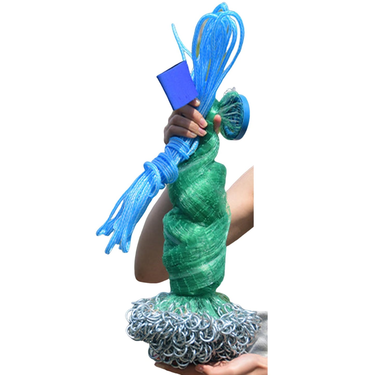 CINGHI LUSSO Easy Throw Cast Net for Fishing - Durable Fish Nets for Fishing with Smooth Casting, Perfect for Catching Fish, 8/9/10/12ft Radius