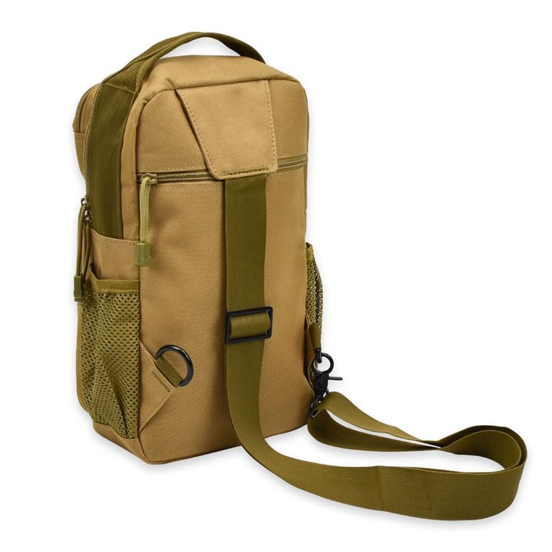 TORCH Sling Bag Single Shoulder Crossbody Backpack Urban Outdoor Sports Military Style MOLLE Travel Pack for EDC Gear V2 Desert