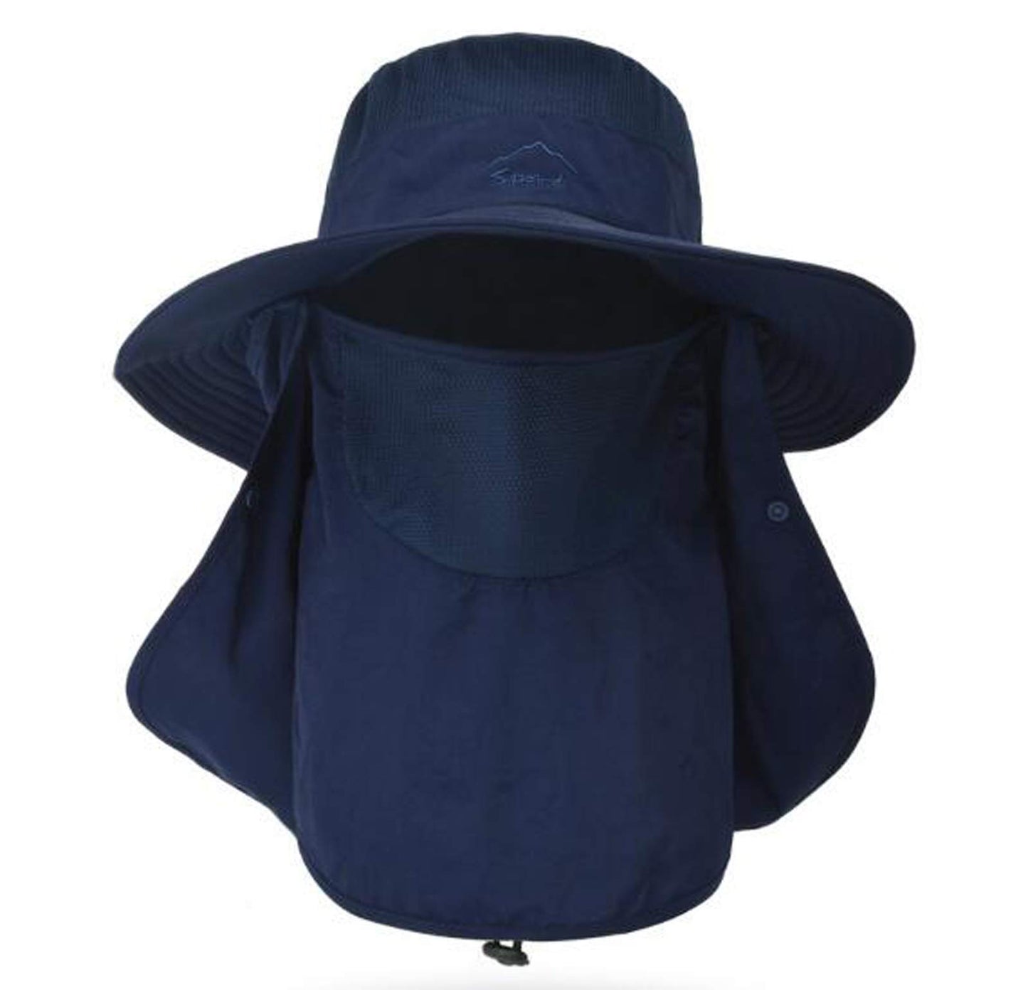 Fishing Hat for Men & Women, Outdoor UV Sun Protection Wide Brim Hat with Face Cover & Neck Flap Dark Blue