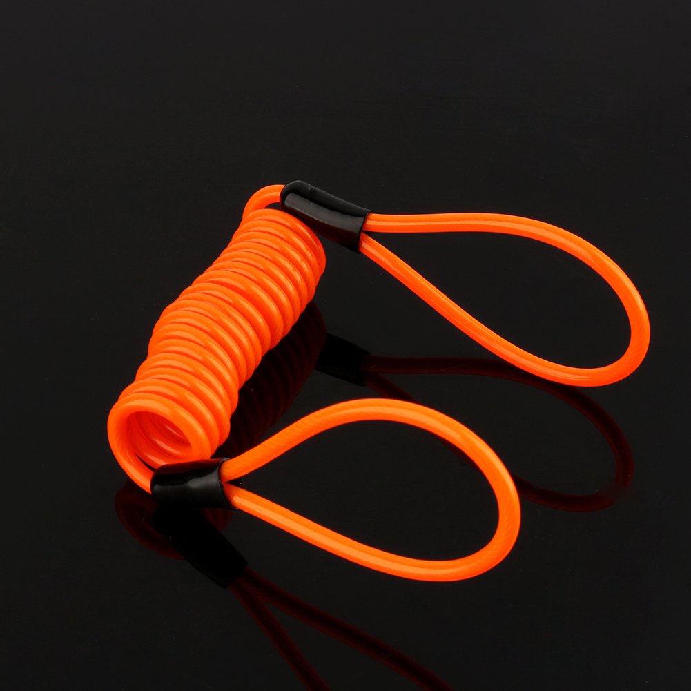 Motorcycle Reminder Cable, 1.2m Reminder Coil Cable Multipurpose Security Reminder Cable Tool for Scooter Motorcycle Bike Brake Disc