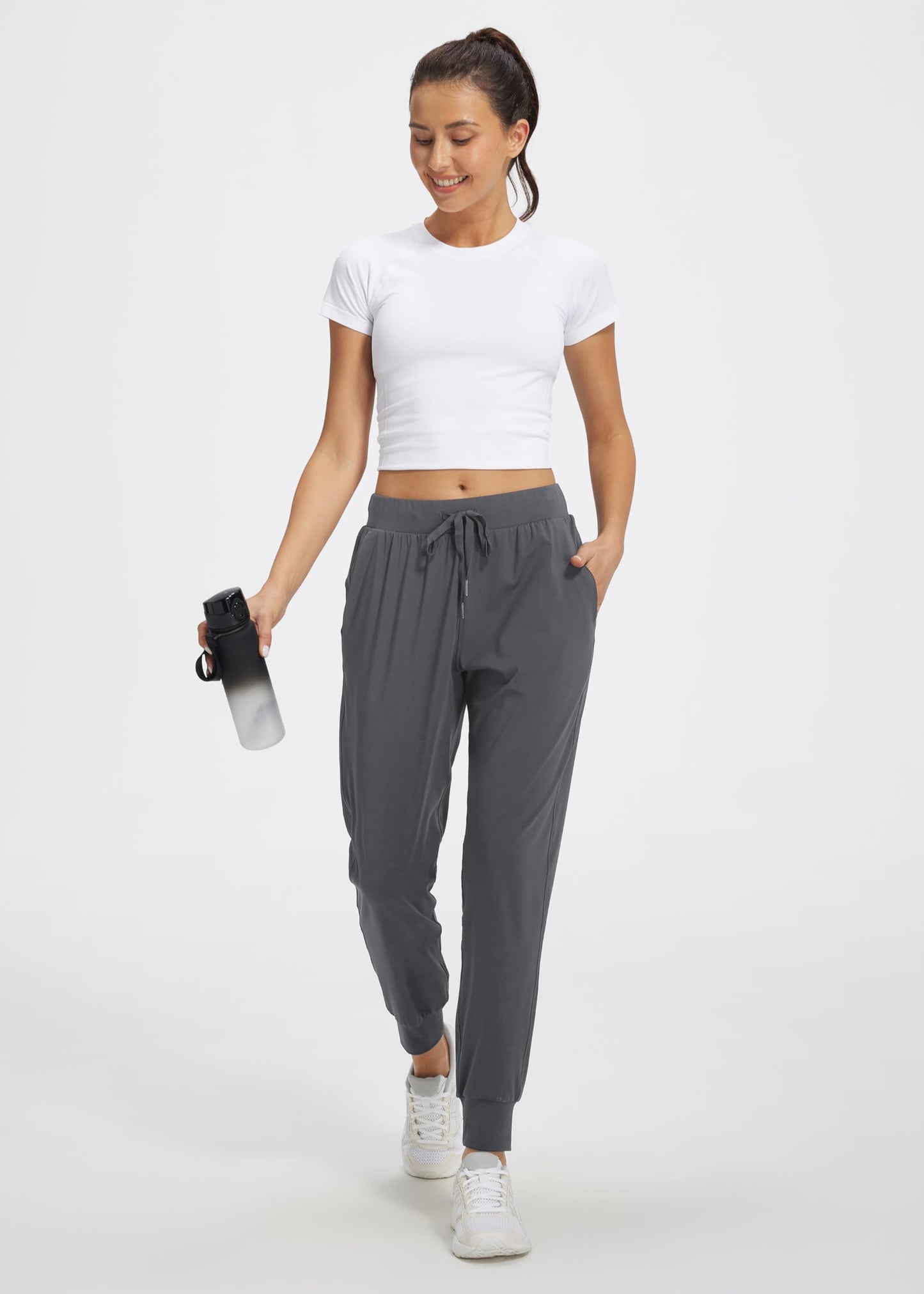 Libin Joggers for Women Petite/Regular/Tall Dance Sweatpants Athletic Workout Tapered Lounge Casual Teacher Pants for Running Yoga Cloths, Dark Grey 3XL