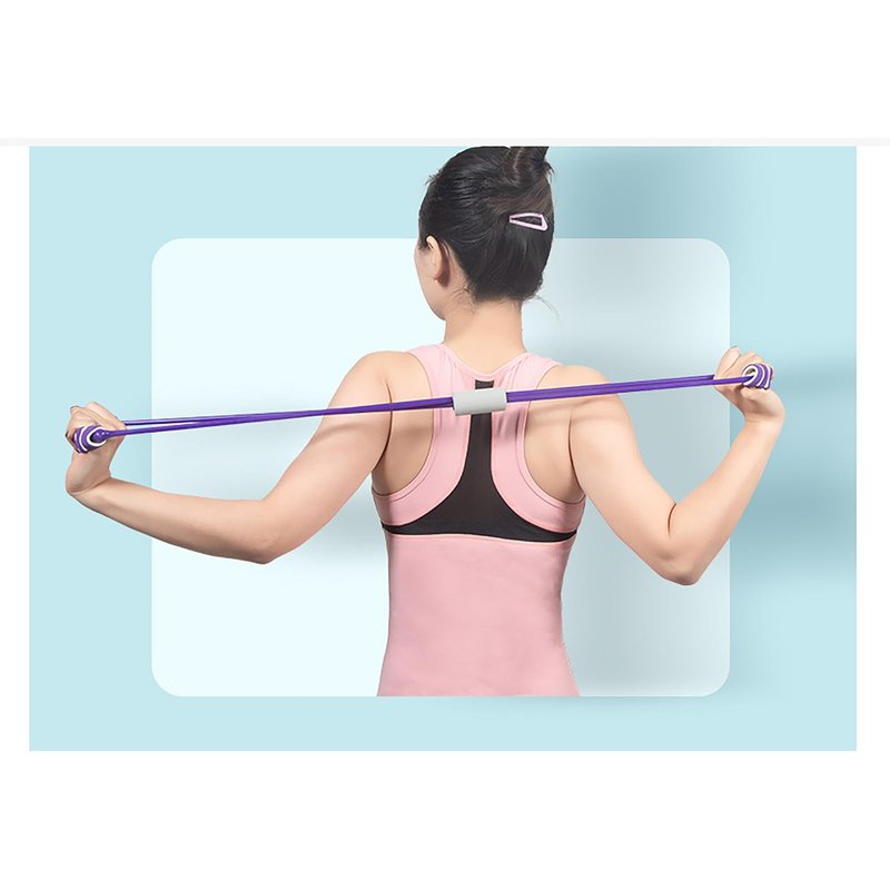 8 Fitness Resistance Band, PVC Versatile Elastic Exercise Band Stretching Strap Yoga Pilates Pulling Rope Muscle Training for Arm Shoulder Leg Stretch