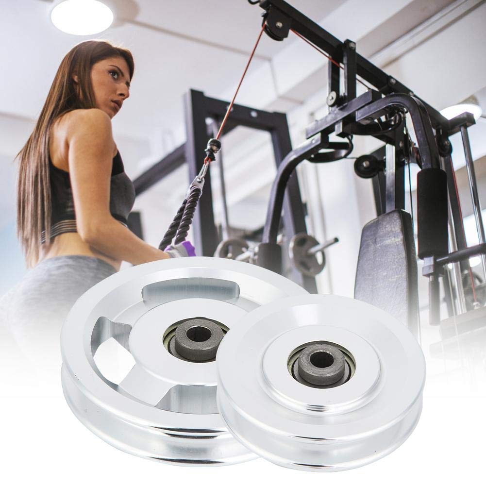 Universal Aluminium Alloy Bearing Pulley Wheel Gym Accessory Diameter 90mm&115mm 2 Size for Fitness Equipment (??90mm)