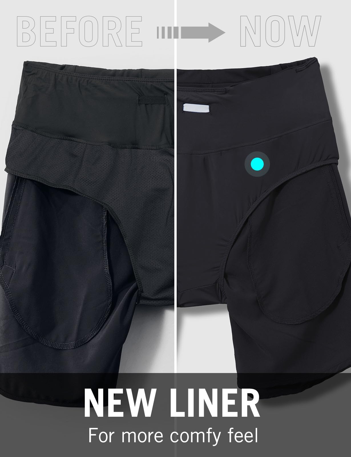 baleaf Womens' 7" Long Running Athletic Shorts Back Zipper Pocket Workout Gym Shorts Quick Dry High Waist with Liner Black Size L