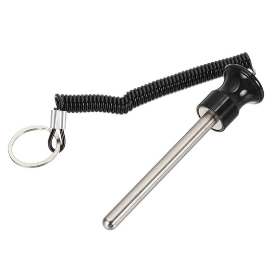 PATIKIL Weight Stack Pin, 3/8" Dia Magnetic Gym Selector Pin 4-1/8" Length Universal Weight Stack Replacement with Pull Rope for Home Commercial Gym Club Black