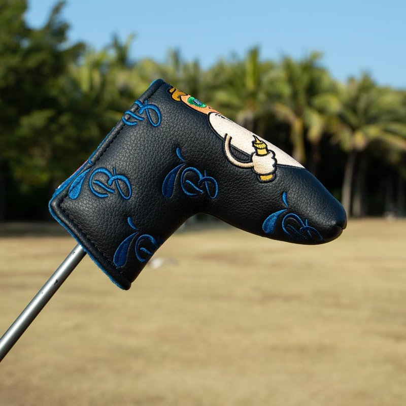 BAIRBRE Putter Covers Hotdog Mallet Putter Headcover Blade Putter Covers Leather Golf Headcover with Magnetic Golf Club Cover for All Brand (Red-for Mallet Putter)