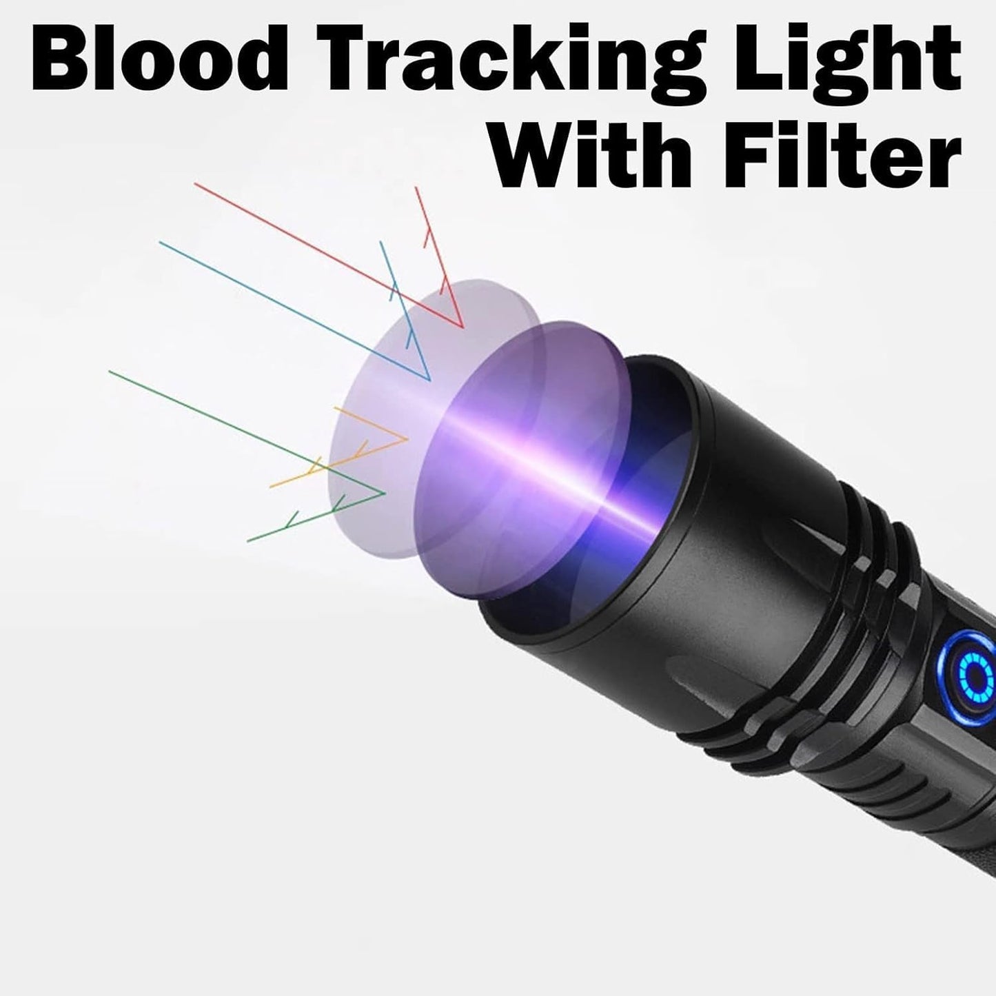 UV Blood Tracking Flashlight - Rechargeable Deer Finder Light for Blood Trailing | Purple