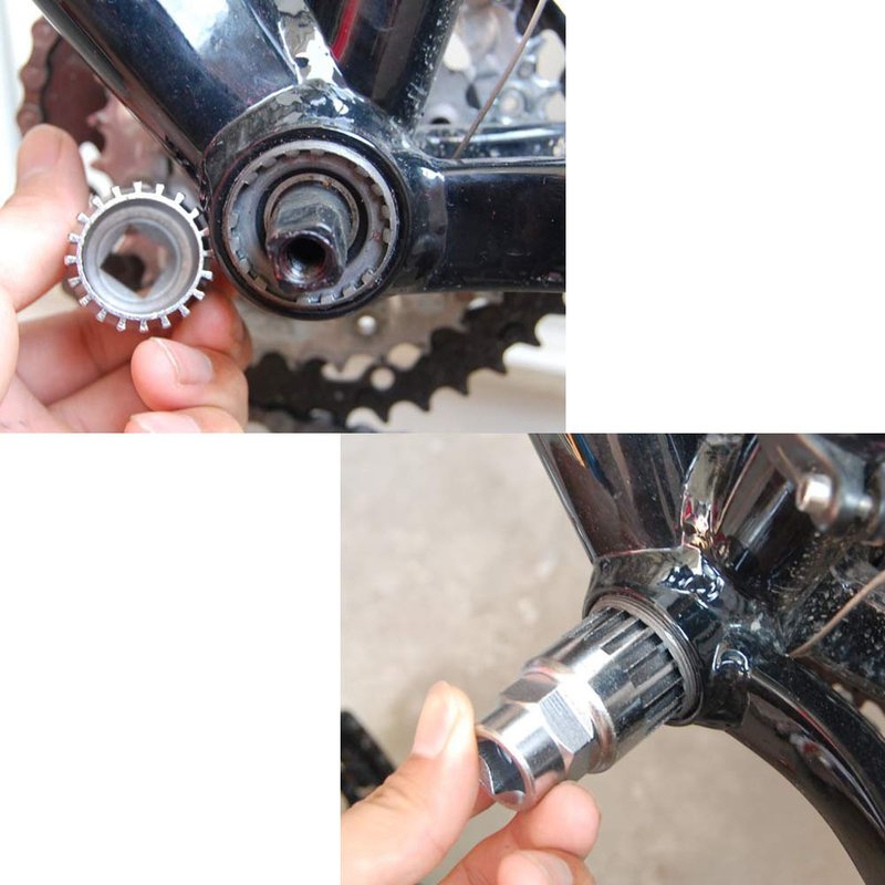 Teyssor Bike Crank Extractor and Bottom Bracket Remover with Spanner Wrench Bicycle Cycling Repair Tool Kit