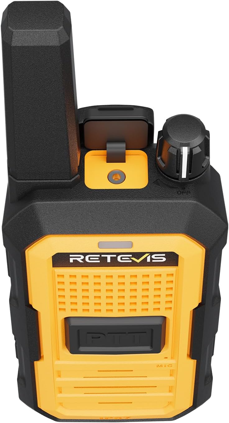 Retevis RB48A Waterproof Walkie Talkies - Long Range Two-Way Radios with Earpieces | IP67, NOAA Alerts, 23-Hour Battery (2 Pack)