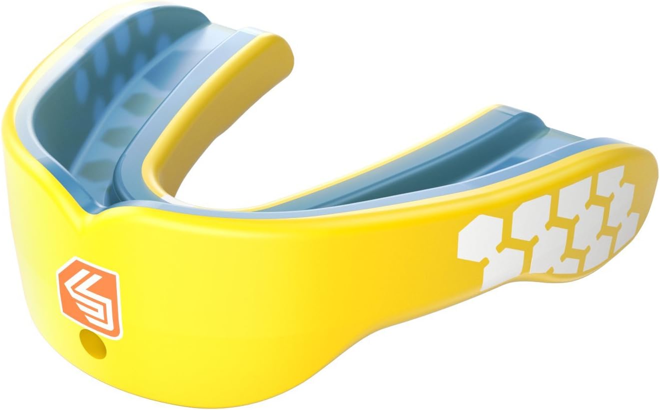 Shock Doctor Gel Max Mouthguard - Convertible Anti-Clenching Design for Football, Basketball, MMA | Durable Carbon Material