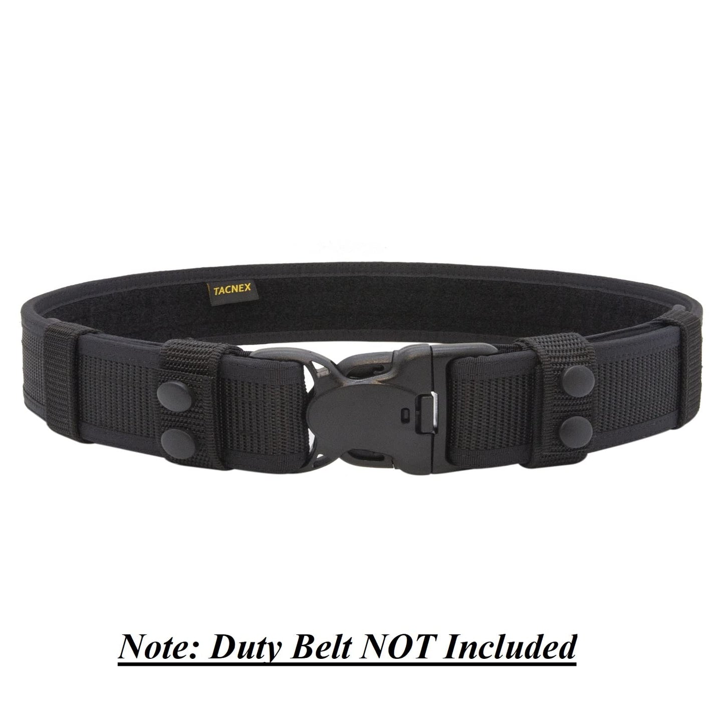 TACNEX Belt Keepers with Double Snaps for 2 inch Wide Nylon Duty Belt Tactical Police Leo Belt Accessories 4 PCS (Black, 2 inch(4 PCS))