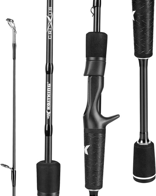 KastKing Crixus Fishing Rod - IM6 Graphite Spinning & Casting Rod with Zirconium Guides | SuperPolymer Handle
