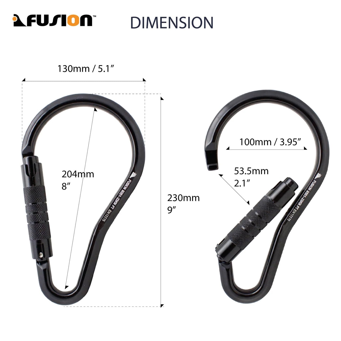 Fusion Climb Prima Alumn Auto Lock Ladder Hook Carabiner