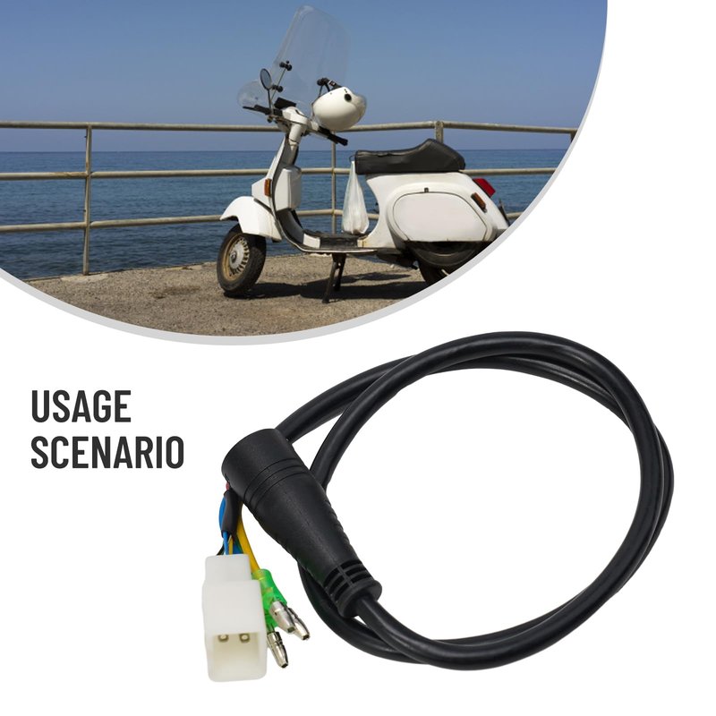 60Cm E-Bike Motor Extension Cable, 9 Pin Female Adapter Extension, Wheel Motor Extension Cable Conversion Kit For Electric Bike Female To Male Wire E-Bike Accessory