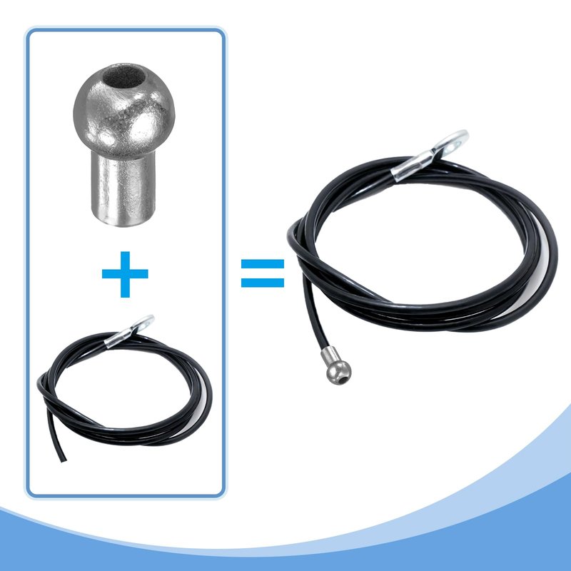 PATIKIL Cable Ball Stopper, 10pcs Stainless Steel Gym Machine Accessories for 5mm Cable Fitness Equipment Wire Rope Port Joint Replacement Parts for Home Gym Machine, Silver
