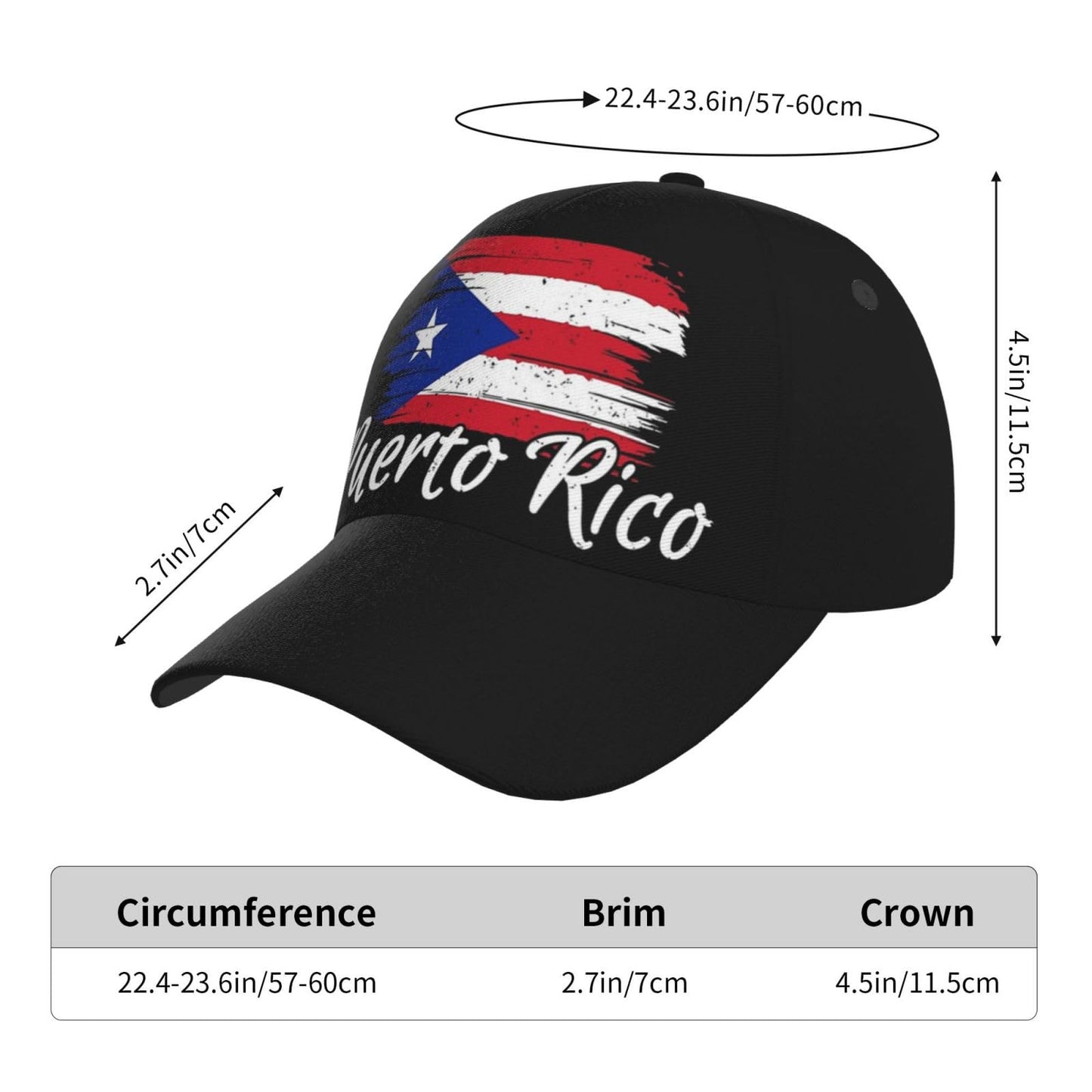 Cute Puerto Rico Flag Baseball Cap Adjustable Snapback Baseball Hat Fashion Trucker Sport Hats for Women Men