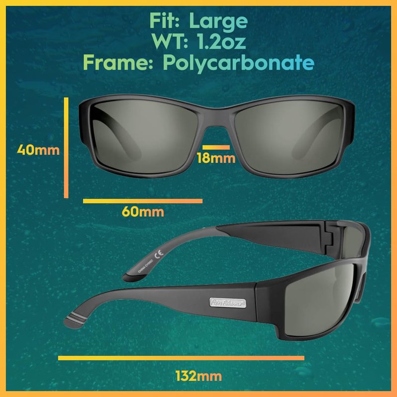 Flying Fisherman Razor Polarized Sunglasses for Men, Women, Fishing, Boating, Outdoor Sports, 100% UV Protection