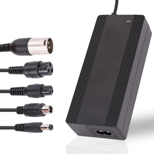 CraogeCoore 42V 2A Electric Scooter Charger for 36V Lithium Battery, 5-in-1 Plug Ebike Charger for Gotrax, Jetson, Razor, Swagtron, Bird, Segway,UL Certified