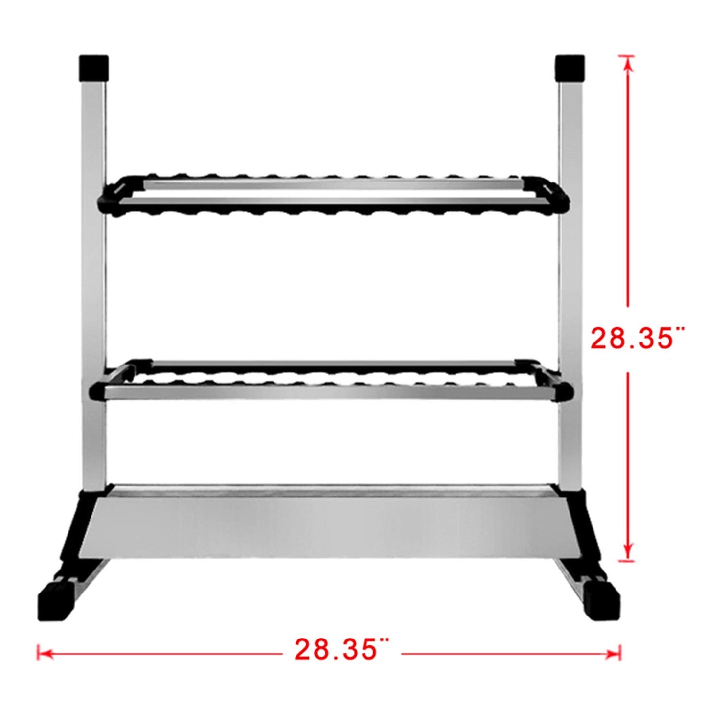 EASY BIG Fishing Rod Rack - Aluminum Alloy Rod Holder, Holds Up to 24 Rods, Fishing Pole Storage Organizer for Garage or Home