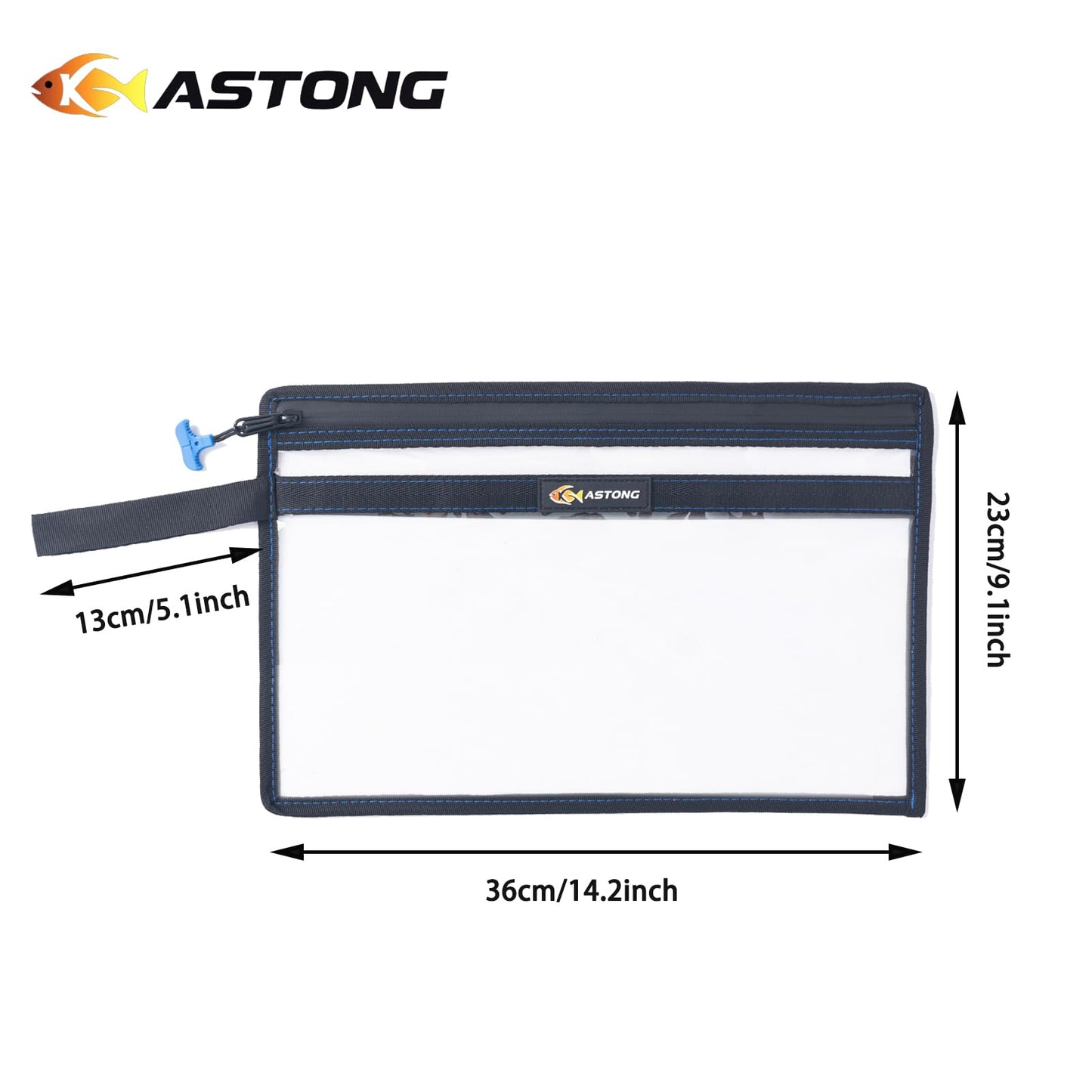 KASTONG 2 Layer Water-resistant Fishing Bait PVC Clear Storage Bag BaitShield Tackle Bag Storage for Bait Tackle Lures Soft Plastics and Fishing Gear Large Capacity 2 Size (4Pcs Medium)