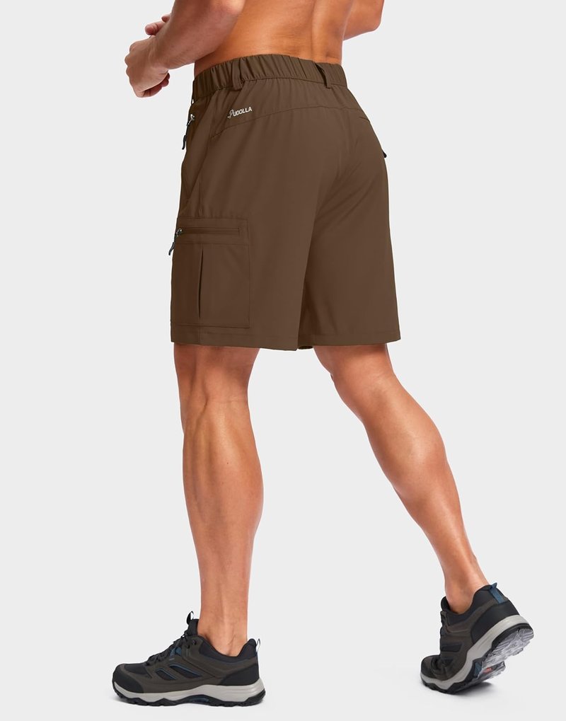 Men's Hiking Cargo Shorts - Lightweight Outdoor Shorts with 5 Zipper Pockets | 9"/7"/11" Sizes
