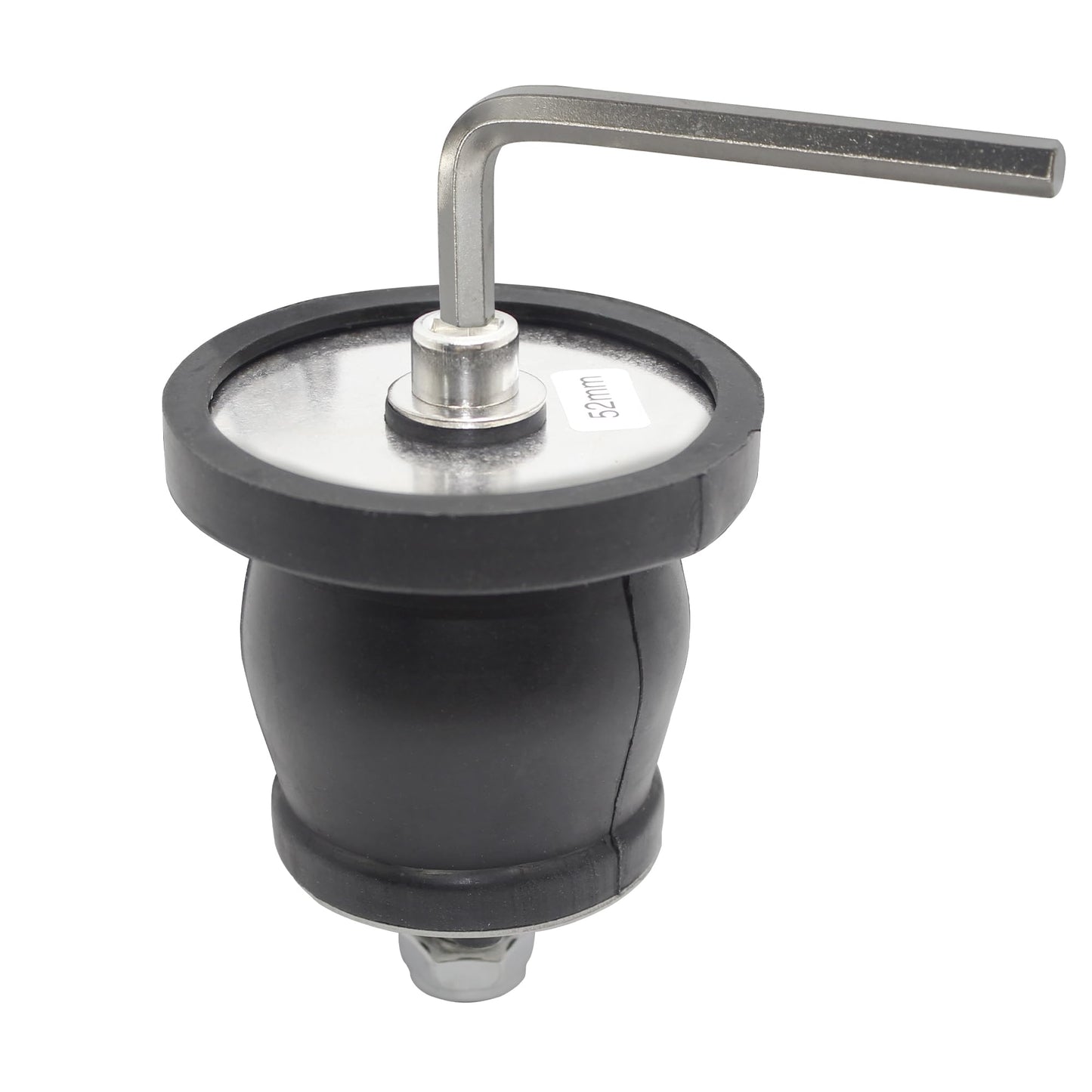 BOPOREAE Expandable Mechanical Seal Cleanout Pipe Plug-Rubber Expansion Scupper Plugs & Removable Stainless Steel Allen Wrench Handle, 2-1/16 to 2-9/16 in Sewer Cap Cover, Winterizing Pool Boat Plugs