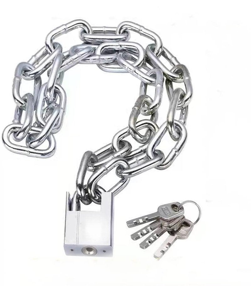 Safety Bicycle Chain Lock, Motorcycle Lock, Cannot Be Cut with Bolt Cutters Or Hand Tools.Premium Case-Hardened Security Chain for Motorcycles, Bike, Generator, Gates,Outdoor Furniture,