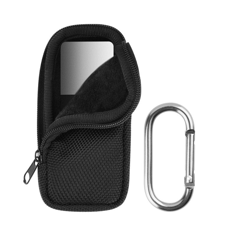 Xxerciz Heart Monitor Case for Kardiamobile Personal EKG/ 6L EKG Device, Protective Travel Case Nylon Storage Bag Cover with Soft Liner and Carabiner Clip, Black