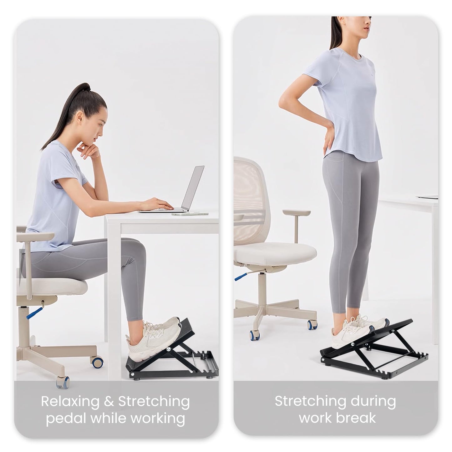 HoEase Steel Slant Board for Calf Stretching, Achilles Heel Stretcher Slant Board for Squats, Adjustable Ankle Stretcher, Incline Board for Calf Ankle and Foot Stretching, Calf Muscle Stretch Wedge.