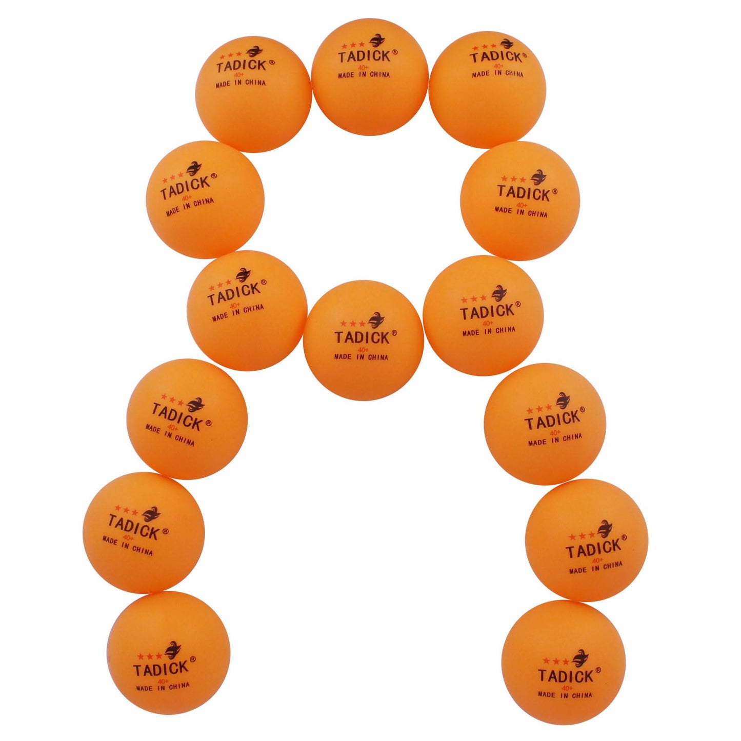 TADICK Quality 140 Pack Practice New Material Ping Pong Balls, 3-Star Training Table Tennis Balls, Bulk Pong Balls (Orange)