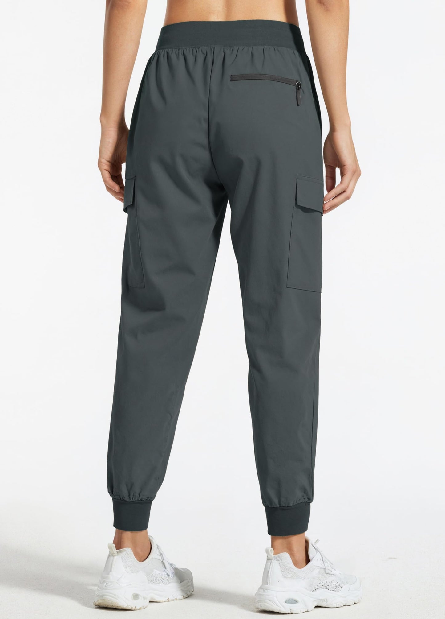 Libin Women's Hiking Cargo Pants Quick Dry Joggers Tall, Steel Gray XXXL