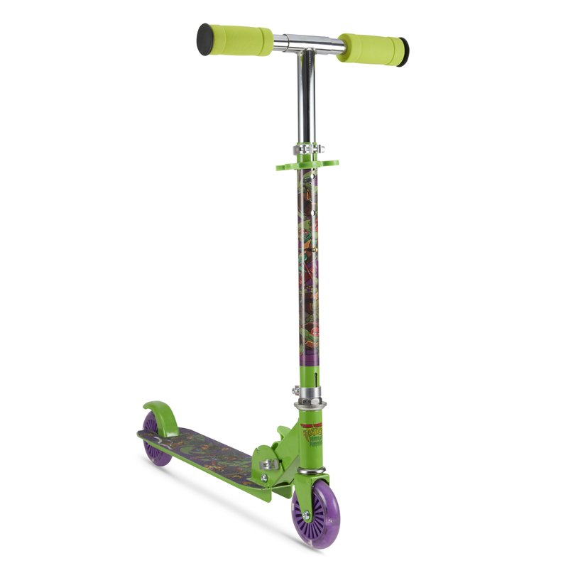 TMNT 2 Wheel Kick Scooter for Kids - Easy & Portable Fold-N-Carry Design, Ultra-Lightweight, Comfortable & Safe, Durable & Easy to Ride