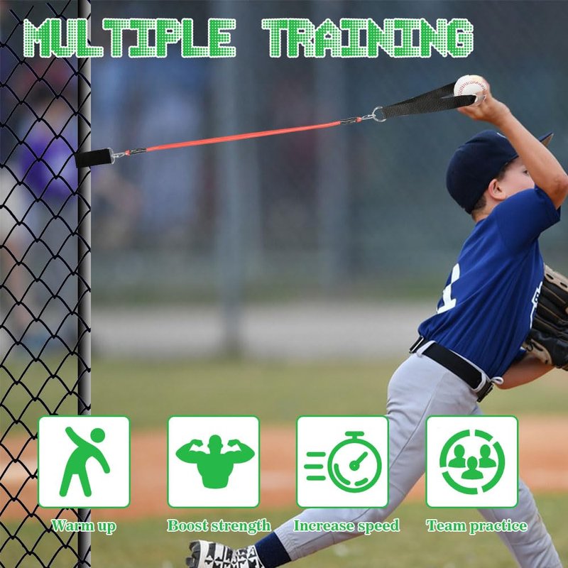 Baseball Resistance Bands for Pitchers/Batters – Pro-Grade Arm Strength & Pitching Bands | 5-Level Adjustable Resistance Bands for Baseball/Softball Training (All Ages)