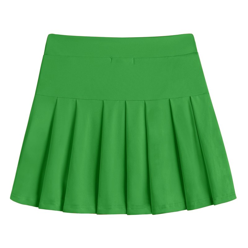 Arshiner Girl's Tennis Skirts with Shorts Athletic Pleated Skirt Workout Performance Skorts with Pockets for Kids 4-13Y Green
