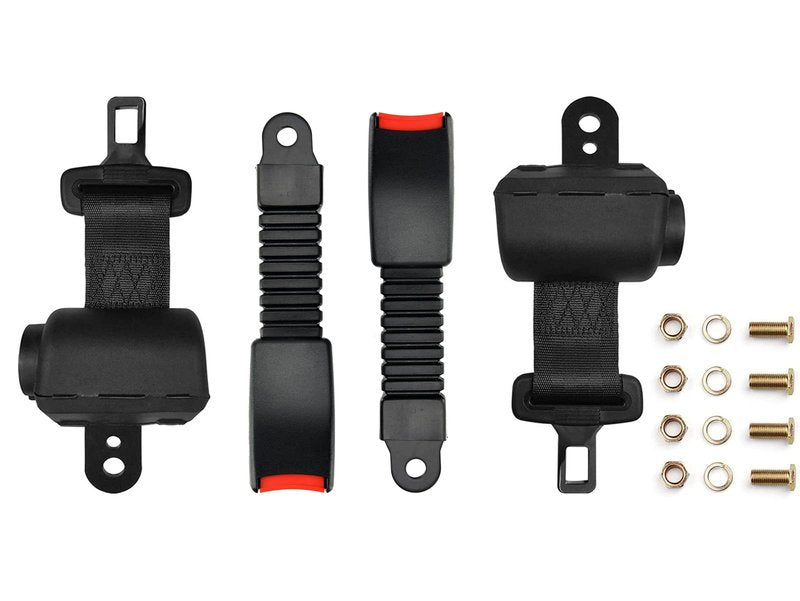 ROSSROLLA 2 Pack Golf Cart Seat Belt Kits Retractable Seatblet Fits Most of Golf Cart Like EZGO, Yamaha, Club Car, UTV, Model B