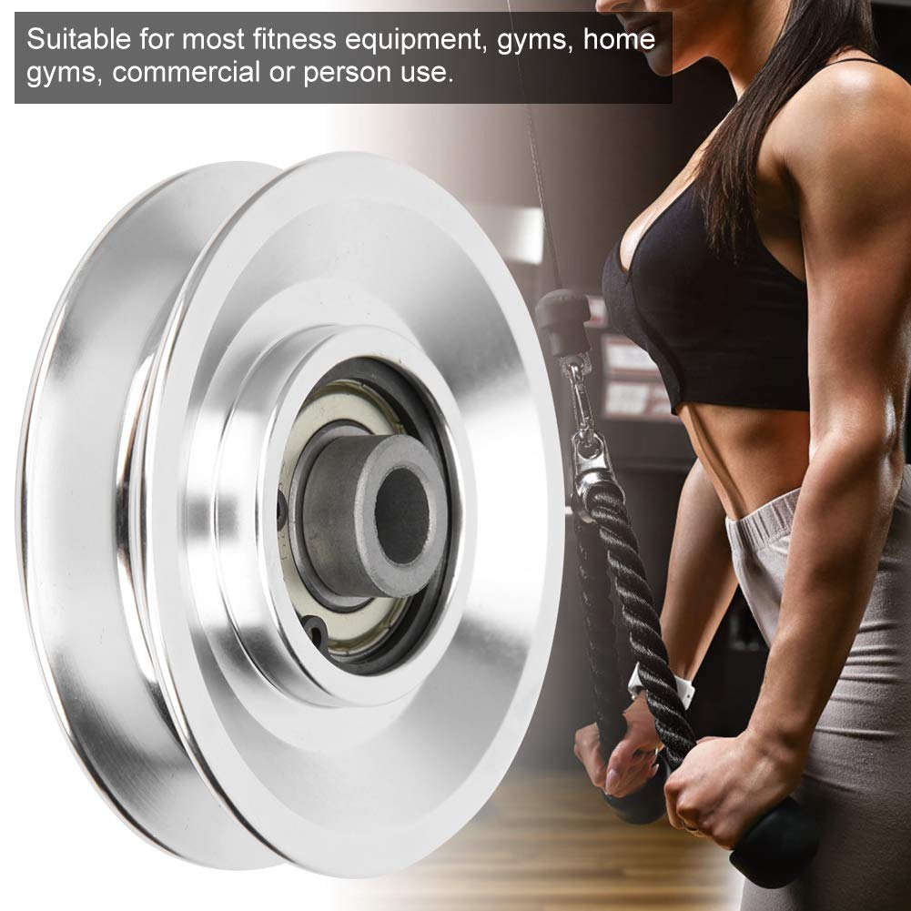 Alomejor Fitness Pulley 70 80mm Universal Bearing Pulley Wheel for Gym Fitness Equipment Cable Machine Wearproof Spare Part(80mm)