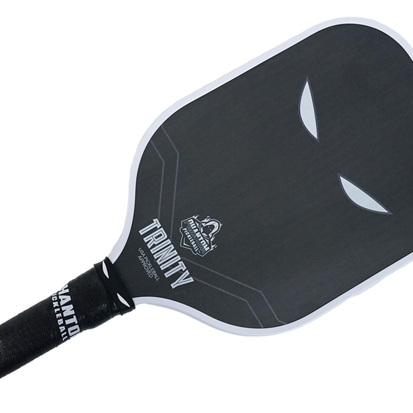 Phantom Pickleball Paddle Trinity 14mm - Carbon Fiber - USA Pickleball Approved - Max Grit and Spin Elongated Body Pickle Ball Paddle - Lightweight Pickleball Racket with C4 Polypropylene Core