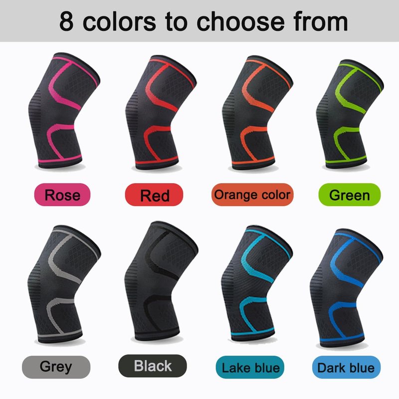ZXCFBEA 2-Pack Compression Knee Brace for Women & Men - Knee Support Sleeve for Running, Weightlifting, Meniscus Tear, Arthritis Pain Relief, Breathable Anti-Slip Sports Knee Sleeves (Black)