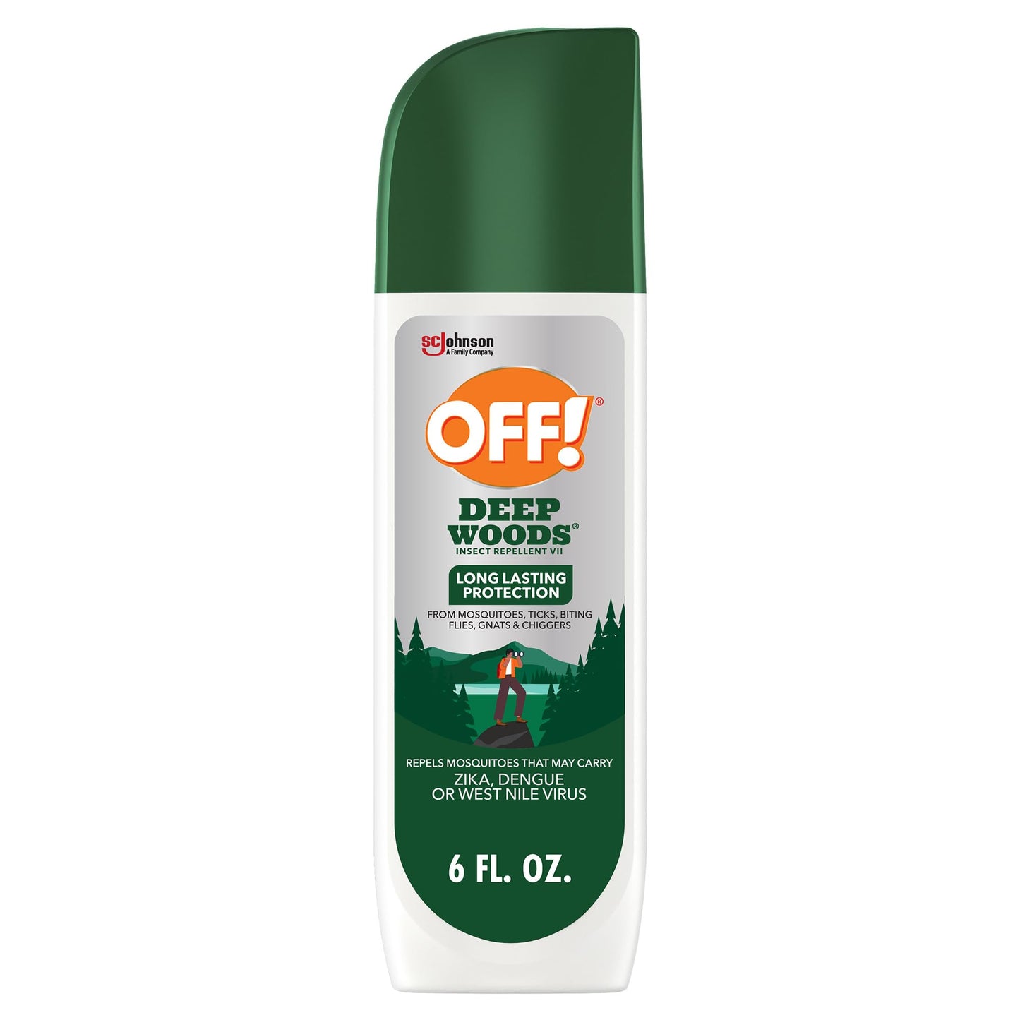 OFF! Deep Woods Insect Repellent VII Spritz, Bug Spray with Long Lasting Protection from Mosquitoes and Ticks, 6 oz