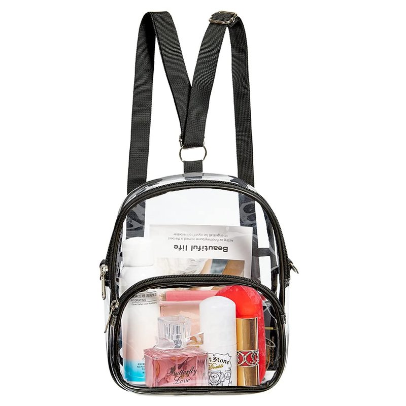 COVAX Heavy Duty Clear Backpack, Large Transparent Clear Bookbag, See Through Backpack for College, Work, Security Travel & Sports