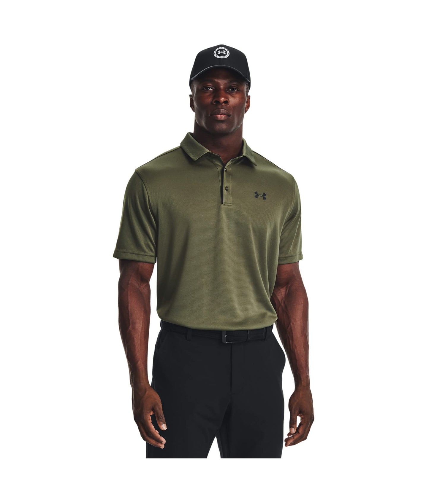 Under Armour Men's Tech Golf Polo, (390) Marine OD Green / / Black, X-Small