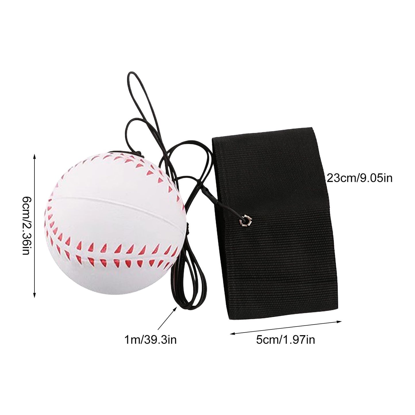 Wrist Return Ball Rubber Sport Ball with Wrist Strap and String | Rebound Ball Sports Bouncy Ball,Wrist Rebound Toy on Elastic String Ball Wrist Toy for Teens Adults Wrist Exercise