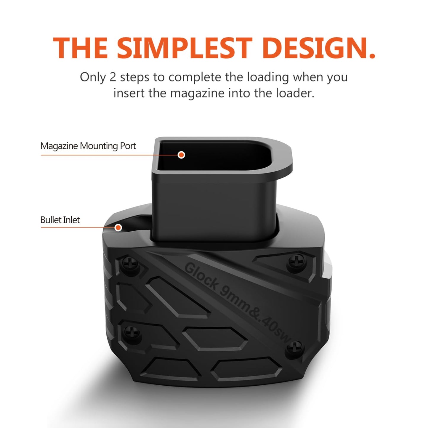 Ludex Magazine Speed Loader for Glock 9mm/.40.Fits Glock 17,18,19,22,23,24,26,27,34,35,45 and 47-Black