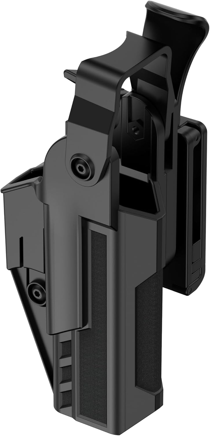 Glock Optic Cut Holster OWB - Level II/III Right Hand Fit for Glock 17, 19, 22, 23, 31, 32, 44, 45 Gen 1-5