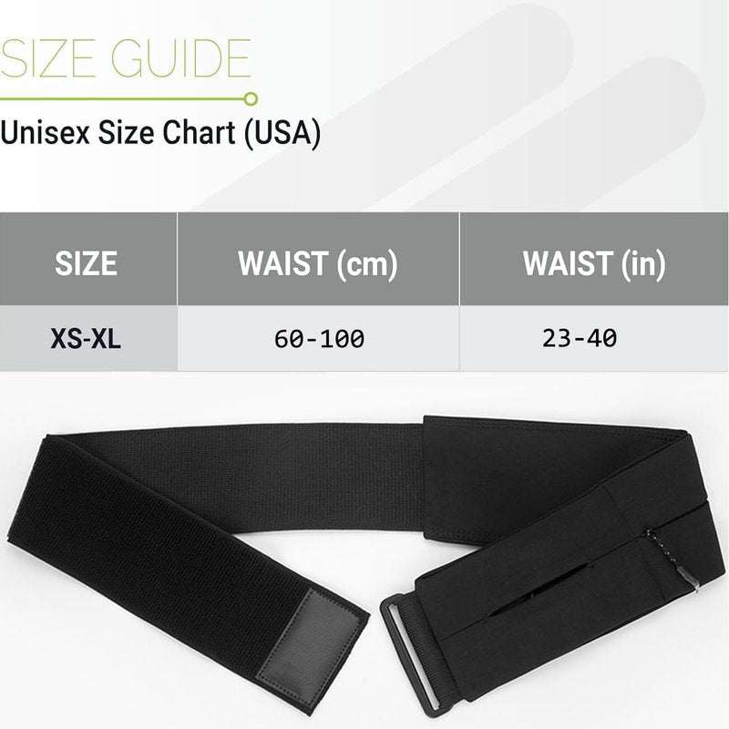 AnsrJ Adjustable Running Belt, Runners Fanny Pack for Women & Men.hidden money belt for travel. Slim Thin Elastic Waistband.Workout Fitness Exercise Gym Phone Holder Belt.